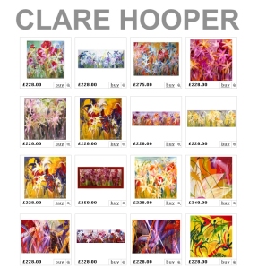 clare hooper, canvas art, floral art, abstract floral art, abstract art, flowers, 